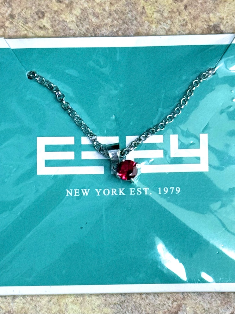 New Effy Red And Silver Tone Necklace 20$